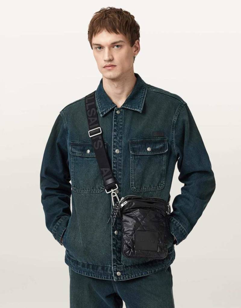AllSaints - Haven - Gesteppte Beuteltasche in Schwarz von AllSaints