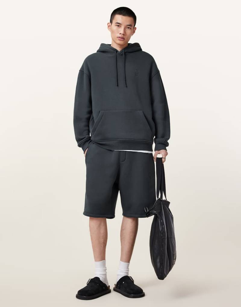 AllSaints - Haven - Sweat-Shorts in Pechblau von AllSaints