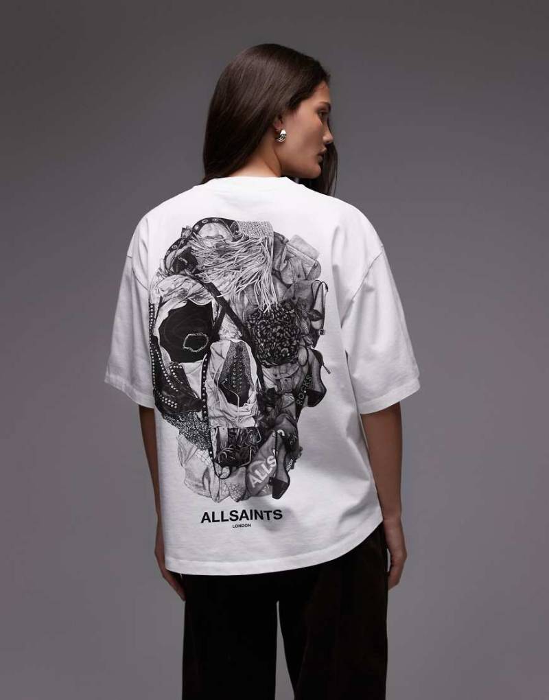 AllSaints - Amelie Heaps - T-Shirt in Weiß von AllSaints