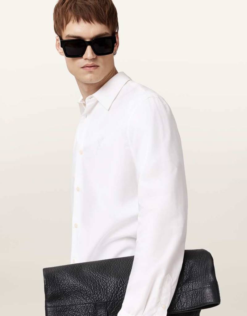 AllSaints - Heartsaints - Langärmliges Hemd in Weiß von AllSaints