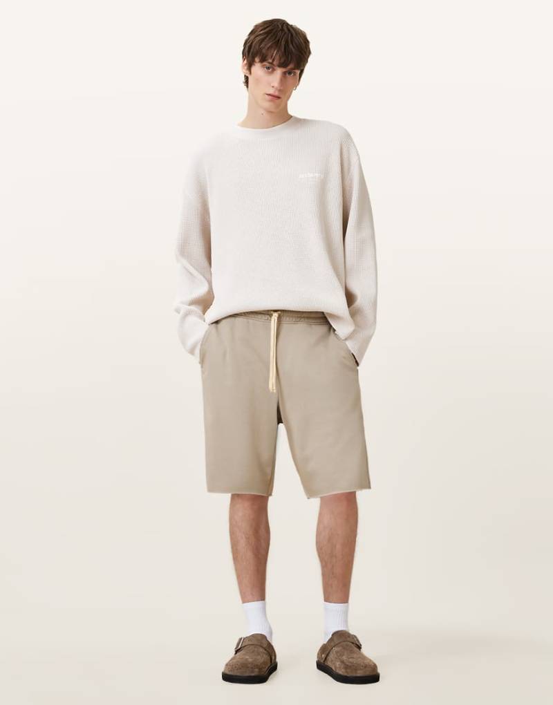 AllSaints - Helix - Sweatshorts in Schlammbraun von AllSaints