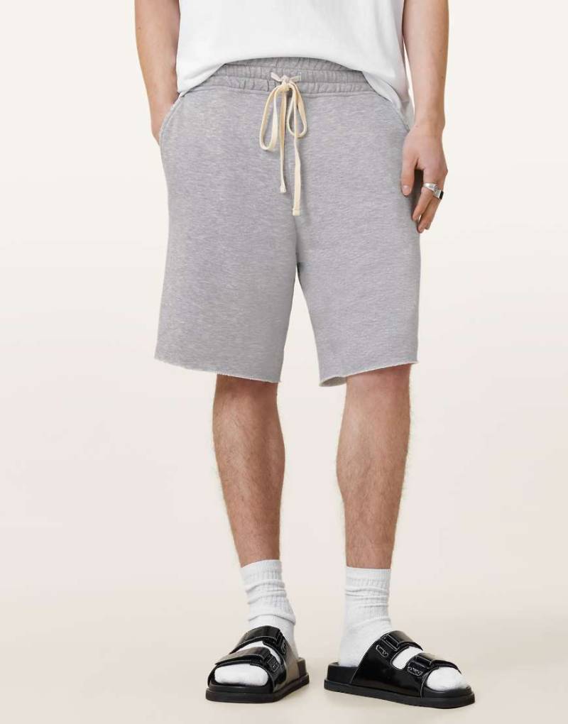 AllSaints - Helix - Sweatshorts in meliertem Grau von AllSaints