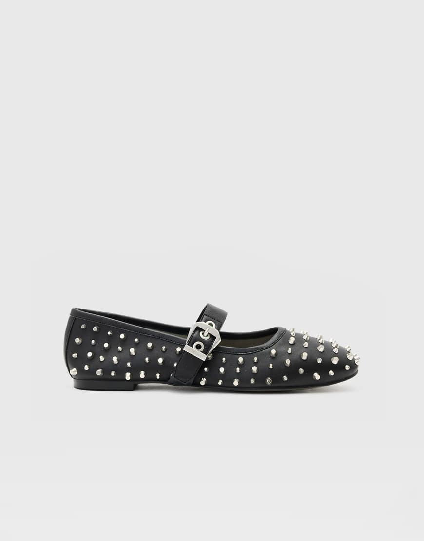 AllSaints - Holly - Schuhe in Schwarz mit Nietenbesatz von AllSaints