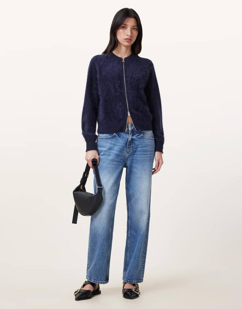 AllSaints - Ida - Jeans in mittlerem Indigoblau mit geradem Schnitt von AllSaints