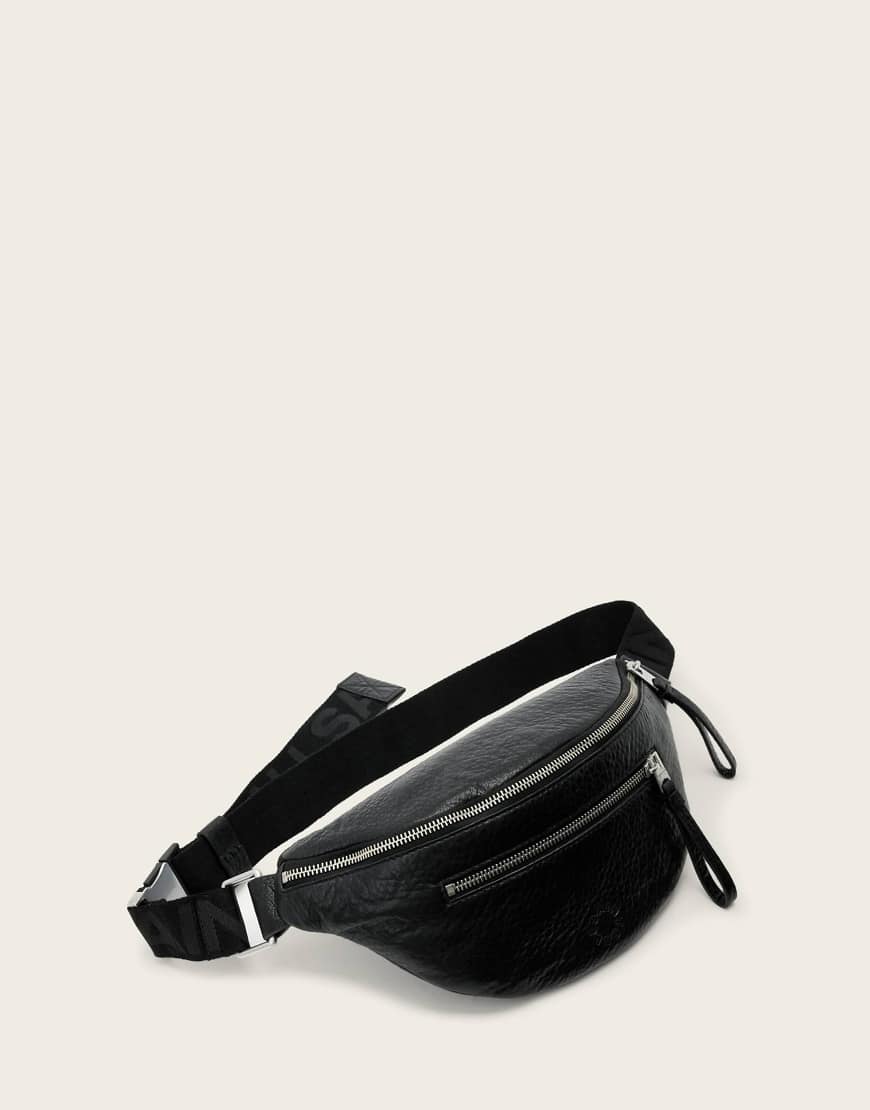 AllSaints - Itoko - Gürteltasche aus schwarzem Leder von AllSaints