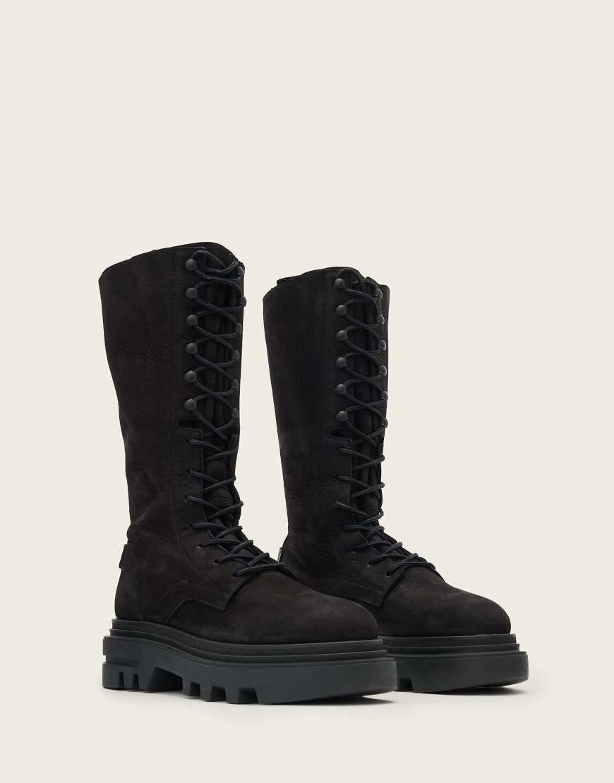 AllSaints - Jay - Stiefel in verwaschenem Schwarz von AllSaints