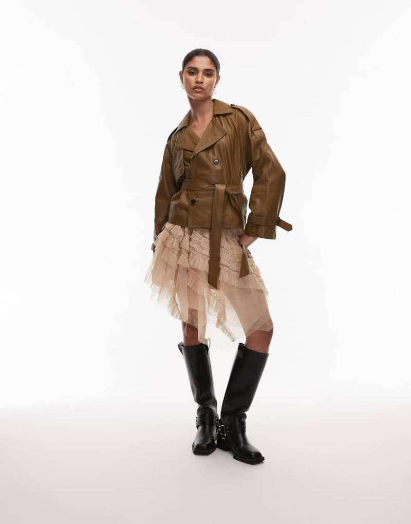 AllSaints - Jayde - Tüll-Minirock in Blush-Rosa von AllSaints