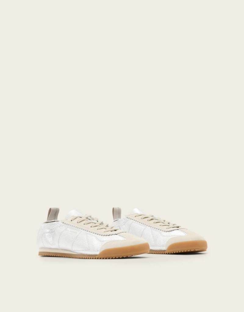 AllSaints - Kenny - Silberfarbene Sneaker von AllSaints
