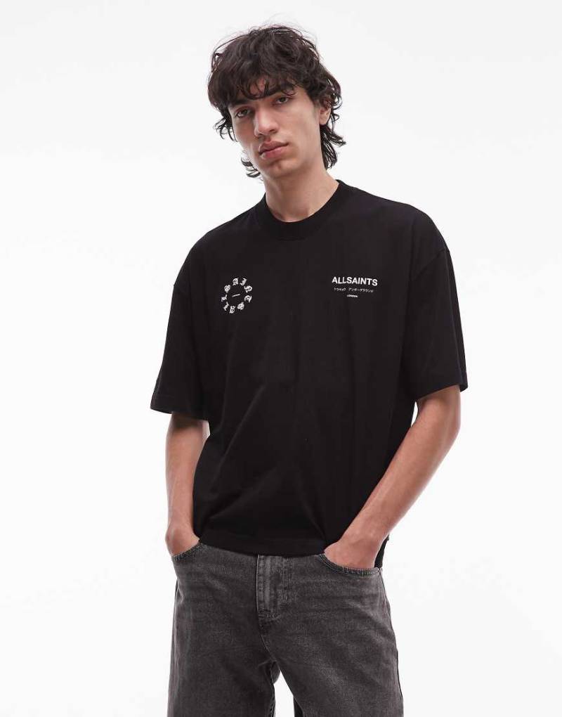 AllSaints - Kindred - T-Shirt in verwaschenem Schwarz von AllSaints