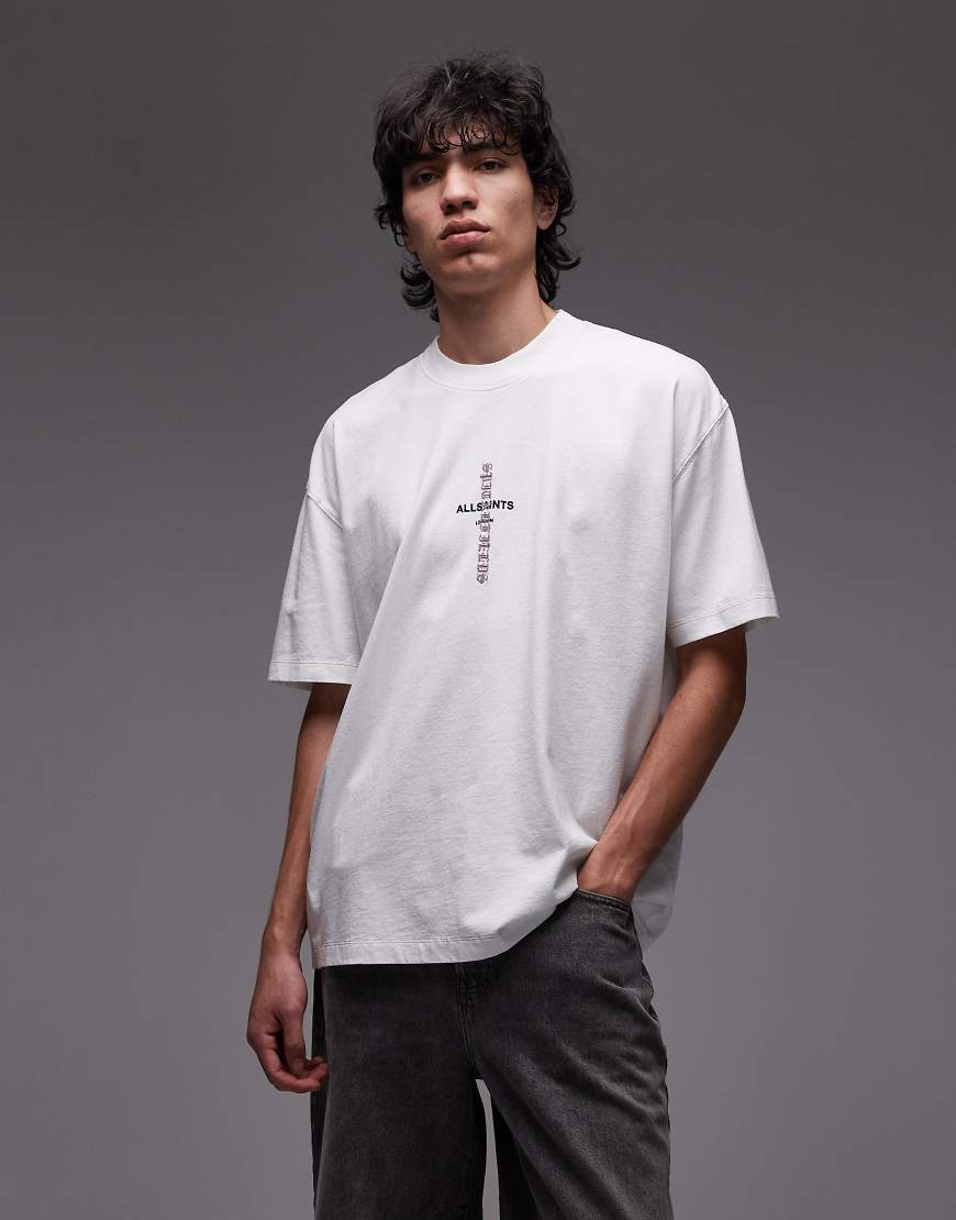 AllSaints - Knox - T-Shirt in Weiß von AllSaints