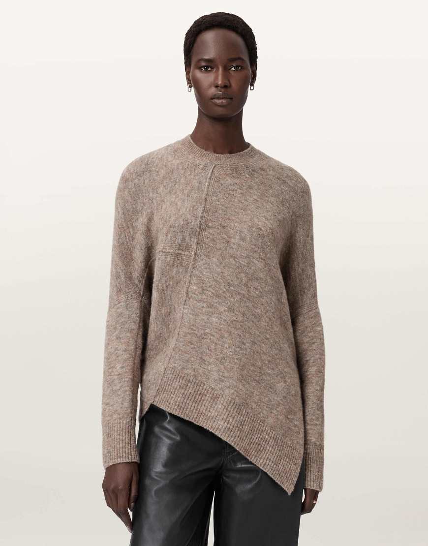 AllSaints - Lock - Pullover in Kiefernrindenbraun mit Rundhalsausschnitt-Brown von AllSaints