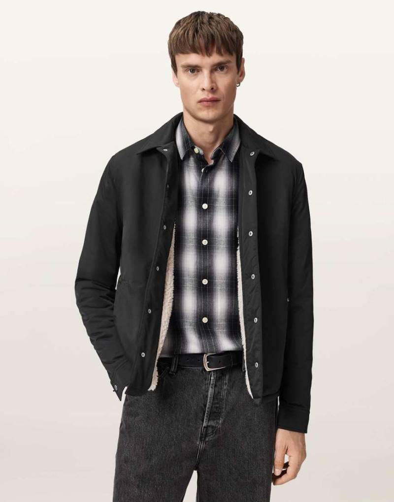 AllSaints - Longhaul - Hemdjacke in Schwarz von AllSaints