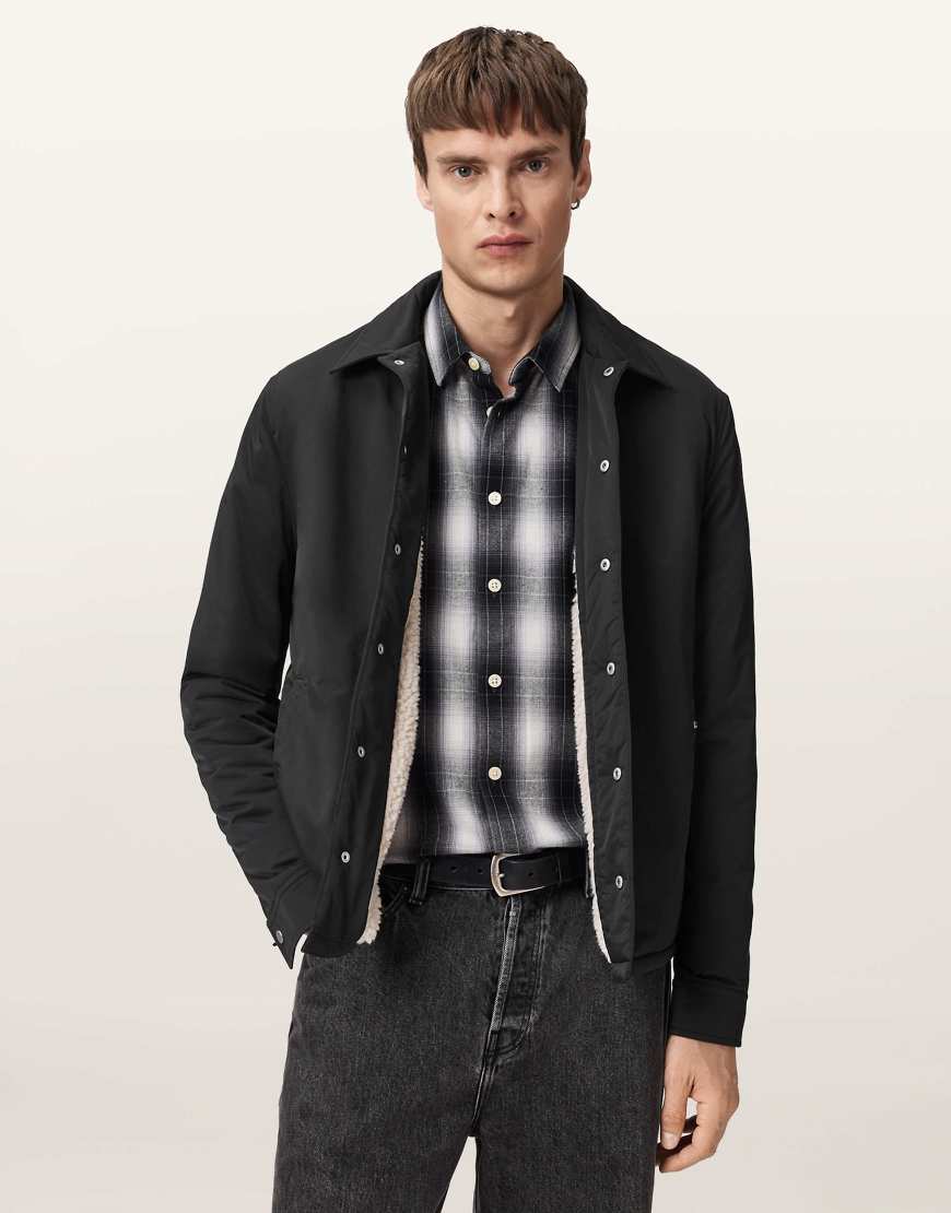 AllSaints - Longhaul - Hemdjacke in Schwarz von AllSaints