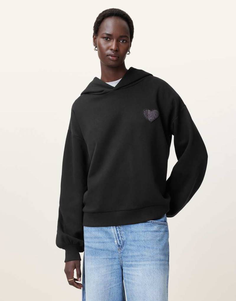 AllSaints - Lover Rihan - Kapuzenpullover in Schwarz von AllSaints