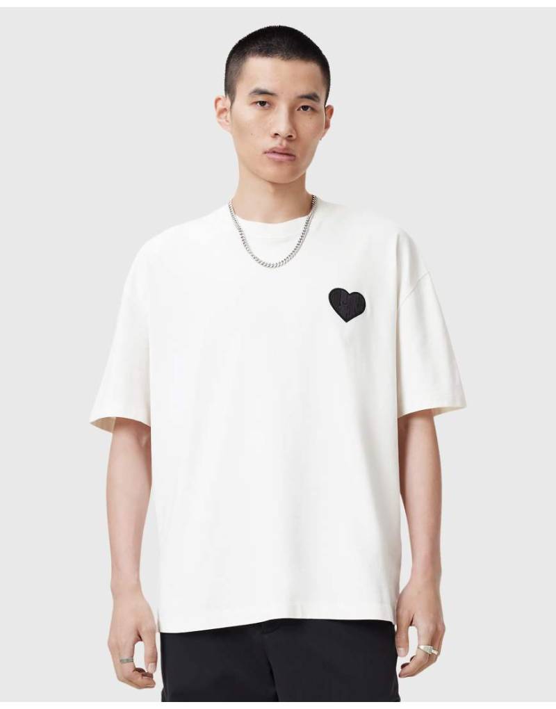 AllSaints - Lover - T-Shirt in Weiß mit Rundhalsausschnitt von AllSaints