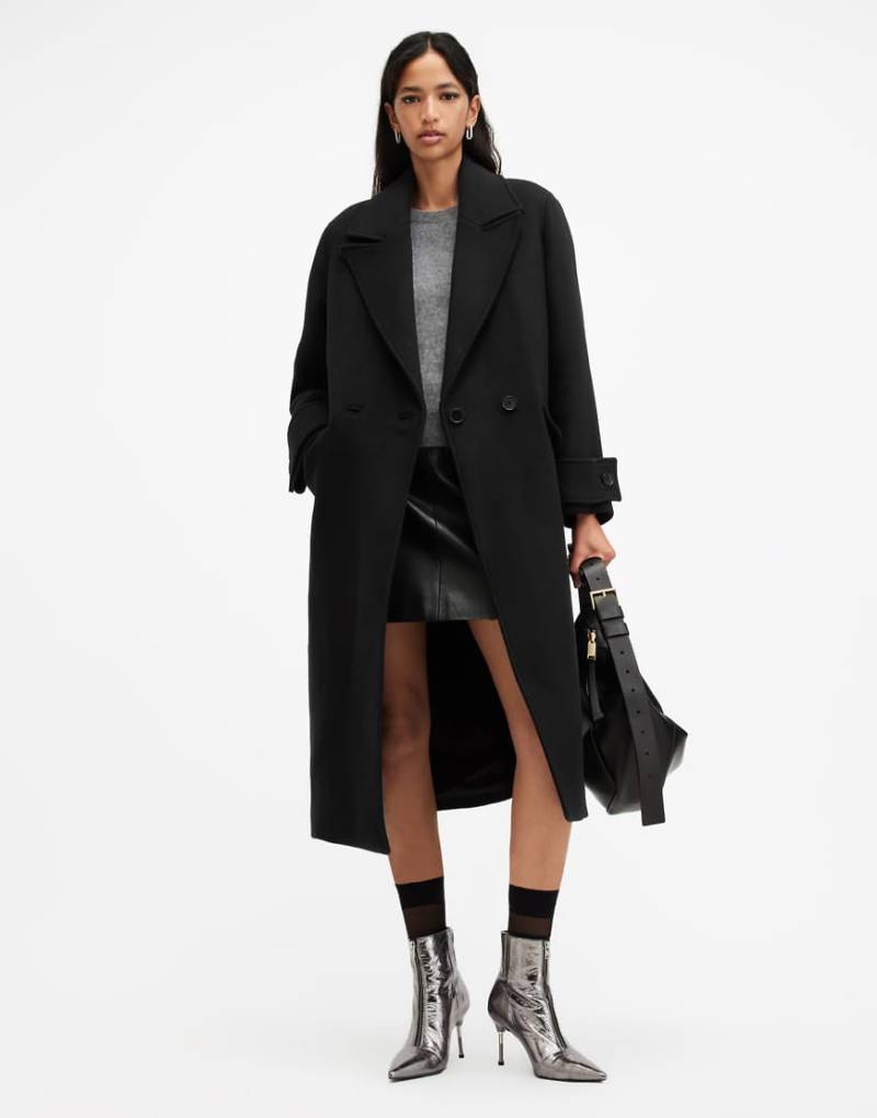 AllSaints - Mabel - Mantel in Schwarz AllSaints - Mabel - Mantel in Schwarz von AllSaints