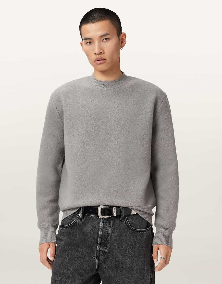 AllSaints - Marko - Sweatshirt in Henge-Grau mit Rundhalsausschnitt AllSaints - Marko - Sweatshirt in Henge-Grau mit Rundhalsausschnitt von AllSaints