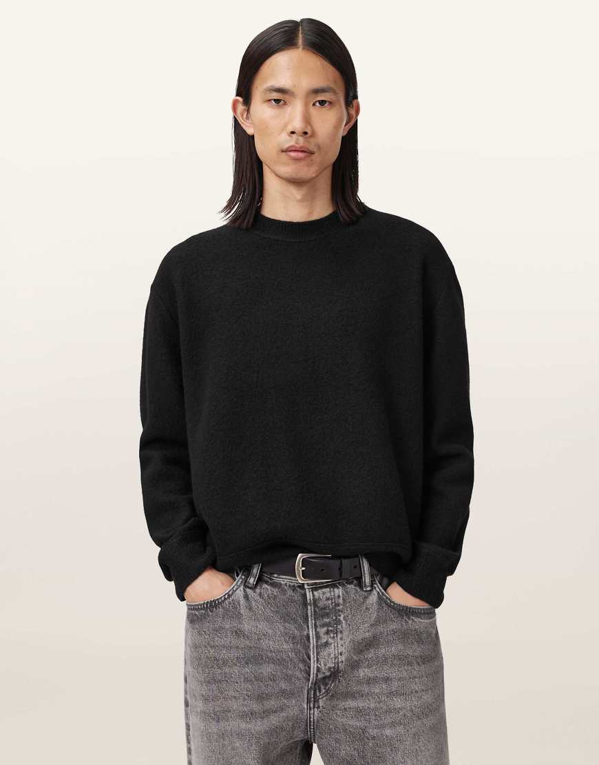 AllSaints - Marko - Sweatshirt in Schwarz mit Rundhalsausschnitt AllSaints - Marko - Sweatshirt in Schwarz mit Rundhalsausschnitt von AllSaints