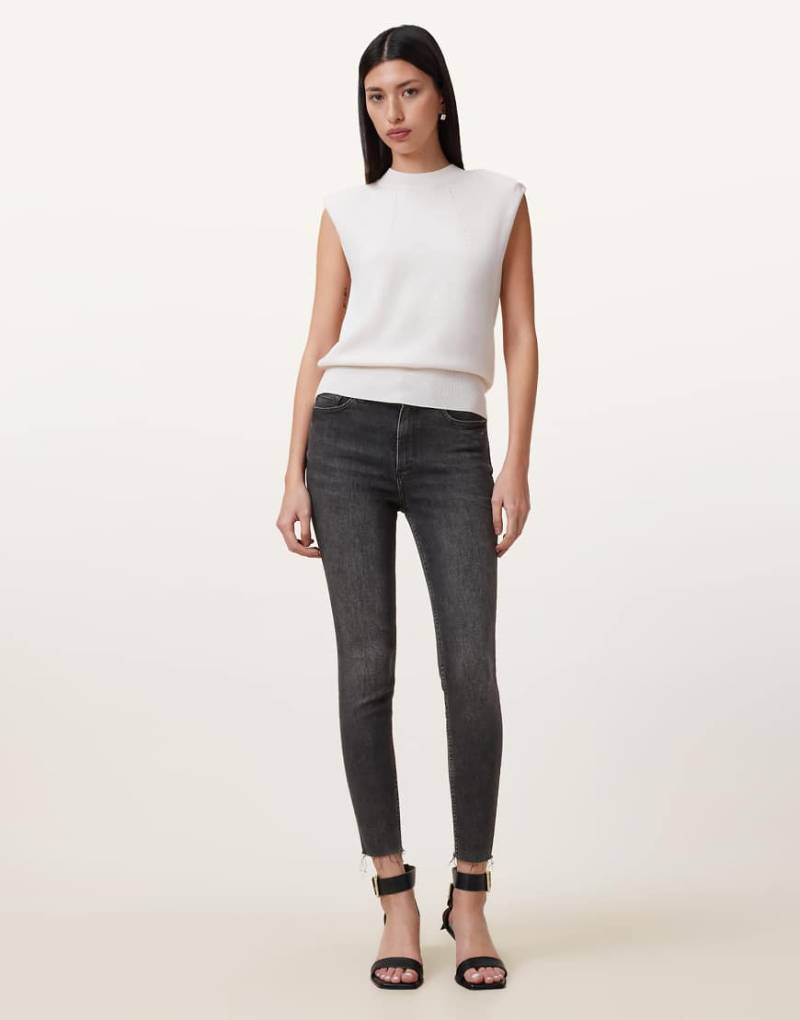 AllSaints - Miller - Push-up-Jeans in Schwarz von AllSaints
