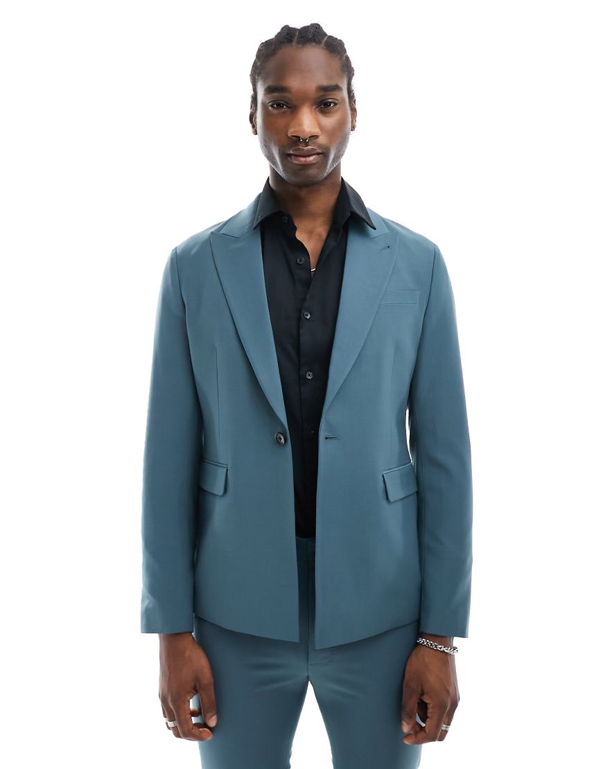 AllSaints - Moad - Anzug-Blazer in Petrolblau AllSaints - Moad - Anzug-Blazer in Petrolblau von AllSaints