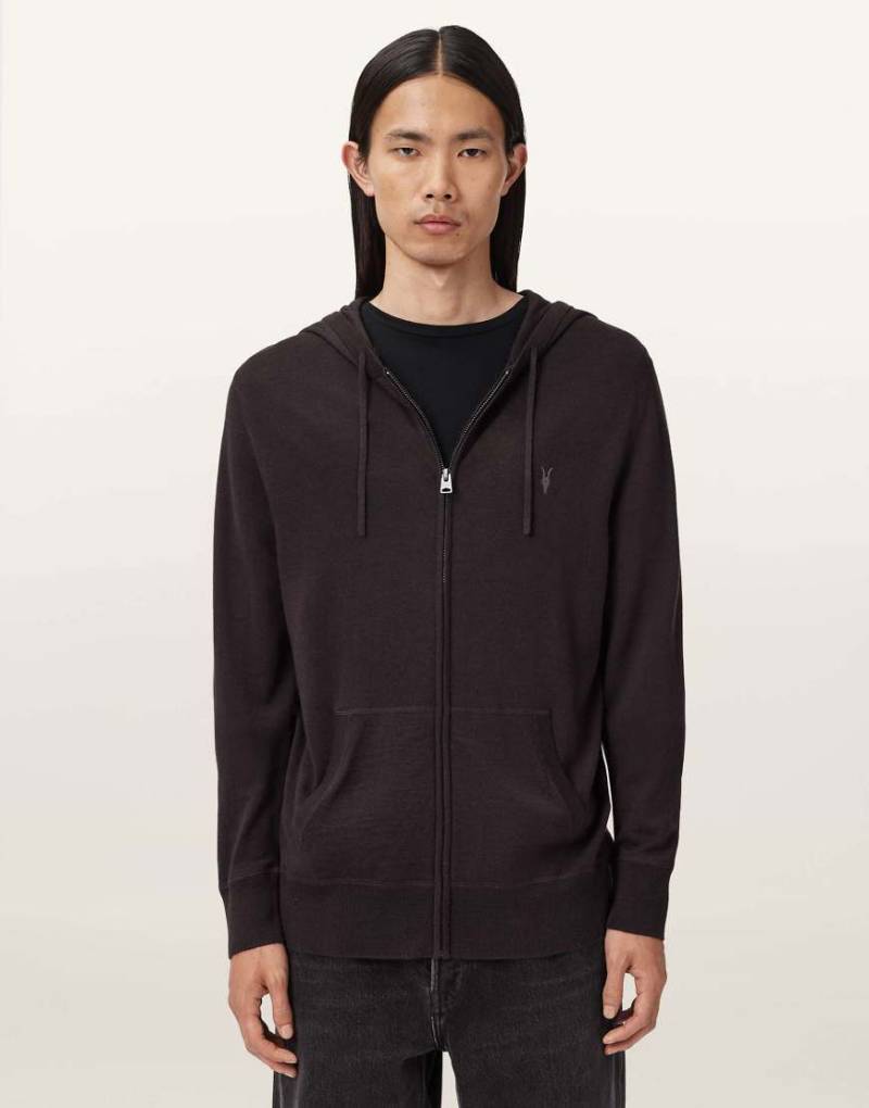 AllSaints - Mode - Kapuzenjacke aus Merinowolle in Espresso-Braun-Brown von AllSaints