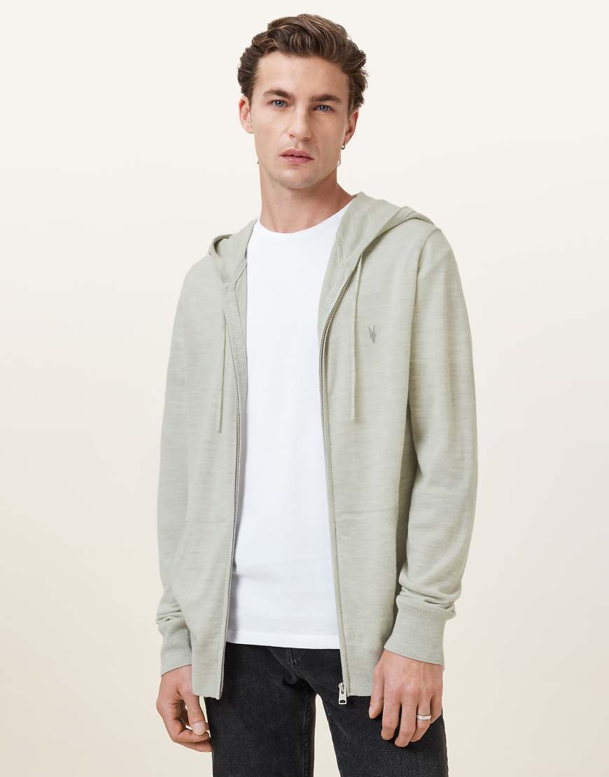 AllSaints - Mode - Kapuzenjacke aus Merinowolle in Grün von AllSaints