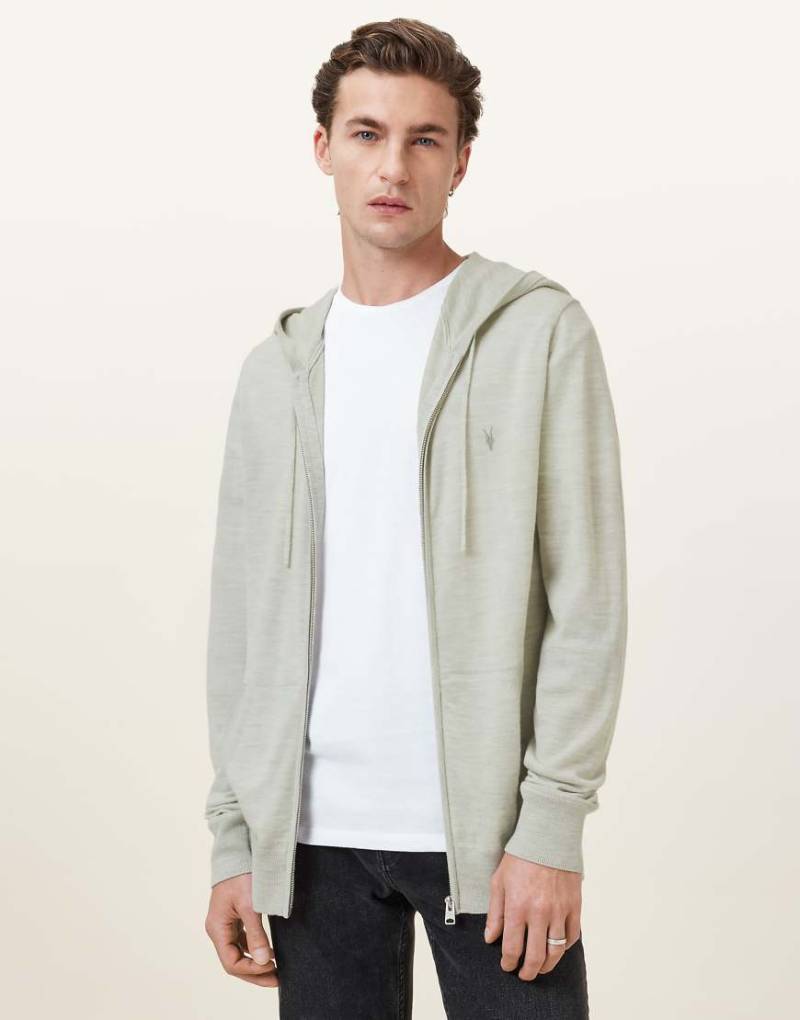 AllSaints - Mode - Kapuzenjacke aus Merinowolle in Grün von AllSaints