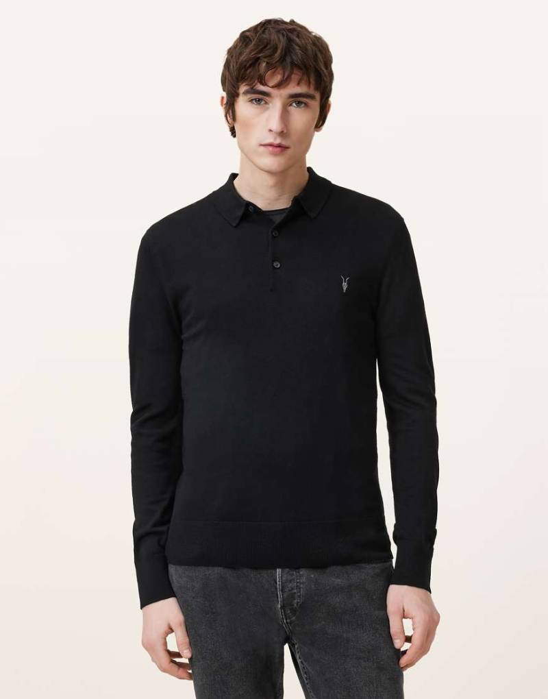 AllSaints - Mode - Pullover aus Merinowolle in Schwarz mit Rundhalsausschnitt von AllSaints