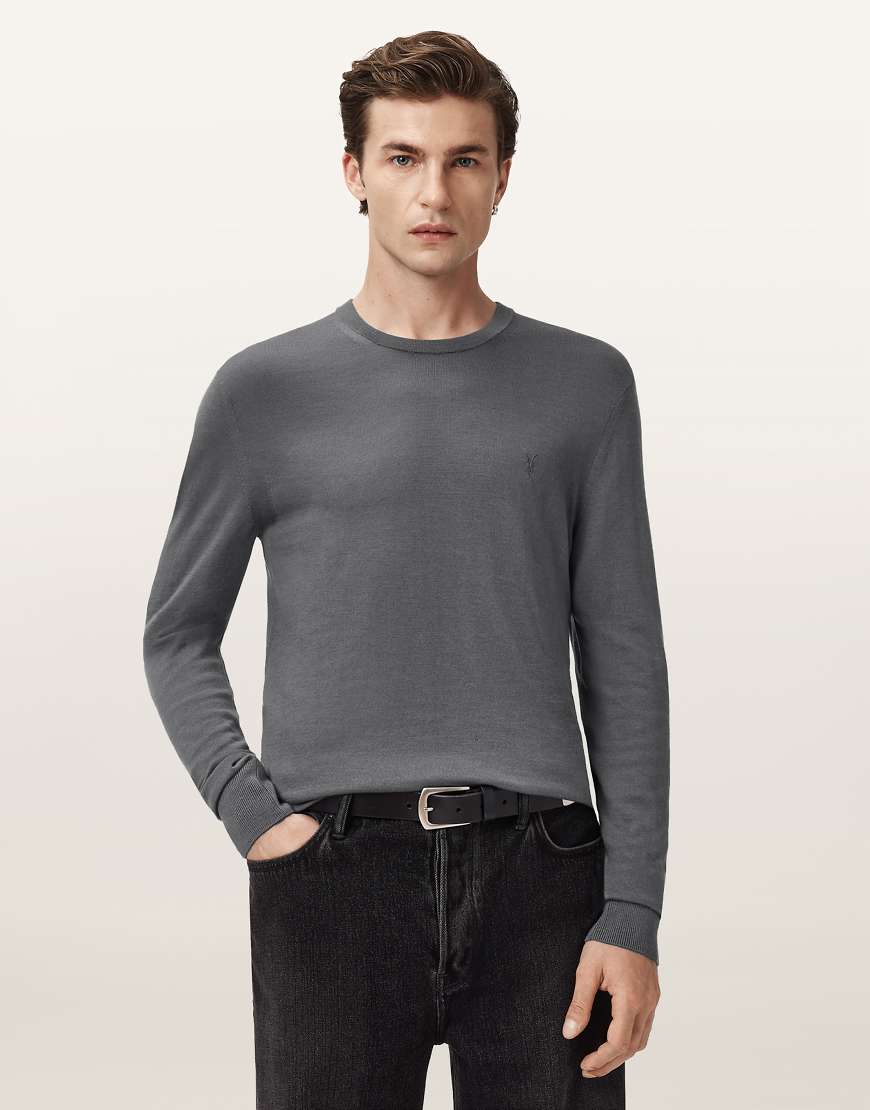 AllSaints - Mode - Sweatshirt aus Merinowolle in Monument-Grau mit Rundhalsausschnitt AllSaints - Mode - Sweatshirt aus Merinowolle in Monument-Grau mit Rundhalsausschnitt von AllSaints