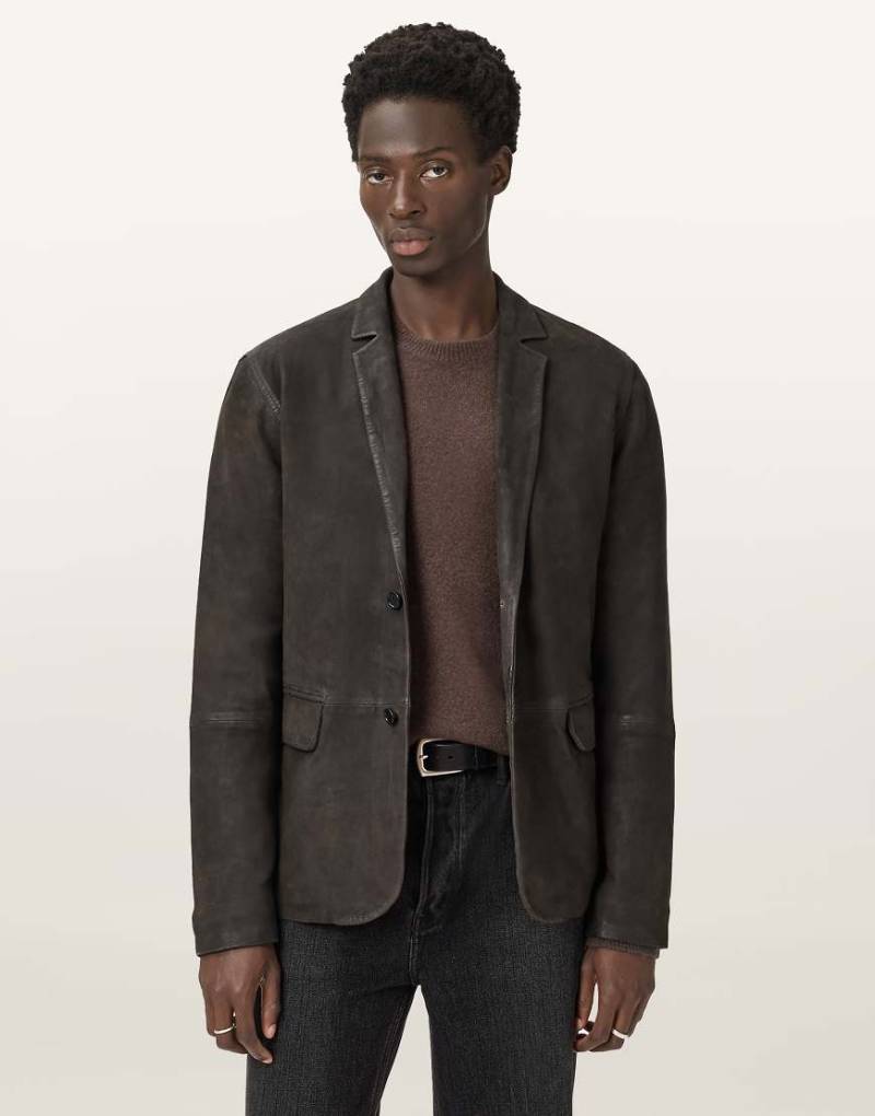 AllSaints - Monet - Blazer in Maulwurfbraun-Brown von AllSaints