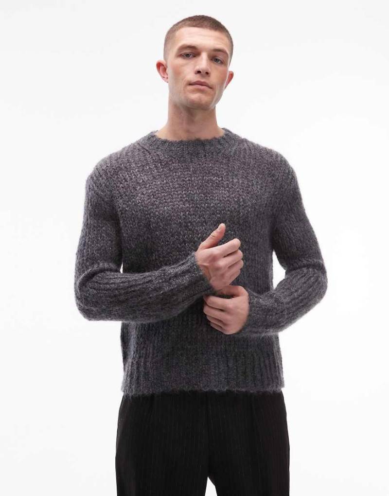 AllSaints - Myles - Strickpullover in Braun mit Rundhalsausschnitt-Grau AllSaints - Myles - Strickpullover in Braun mit Rundhalsausschnitt-Grau von AllSaints