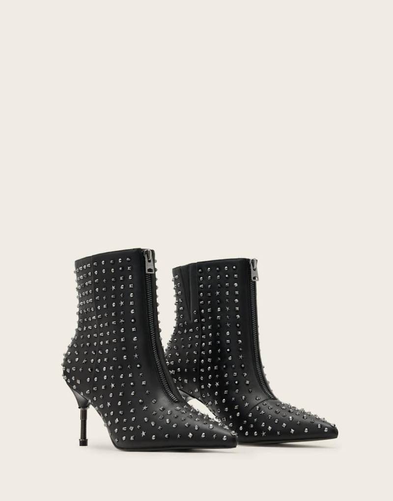 AllSaints - Natasha - Nieten-Stiefel in Schwarz von AllSaints