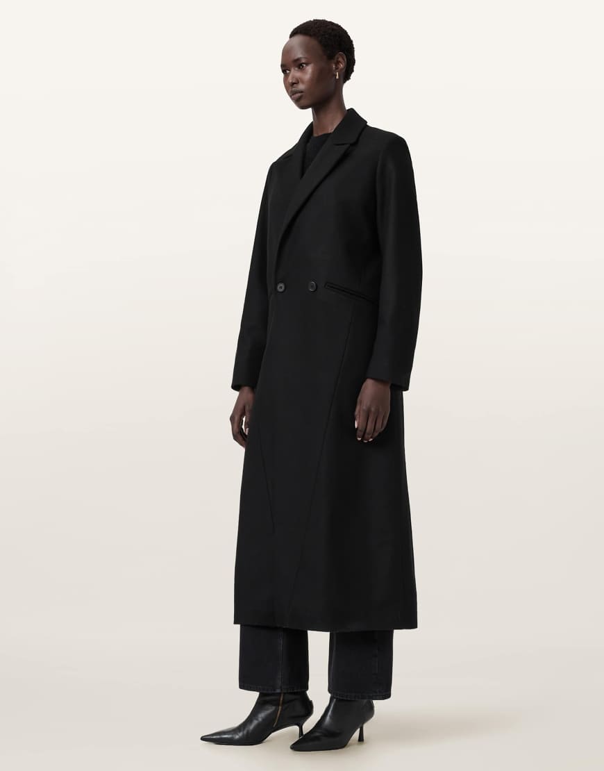 AllSaints - Nellie - Mantel in Schwarz von AllSaints