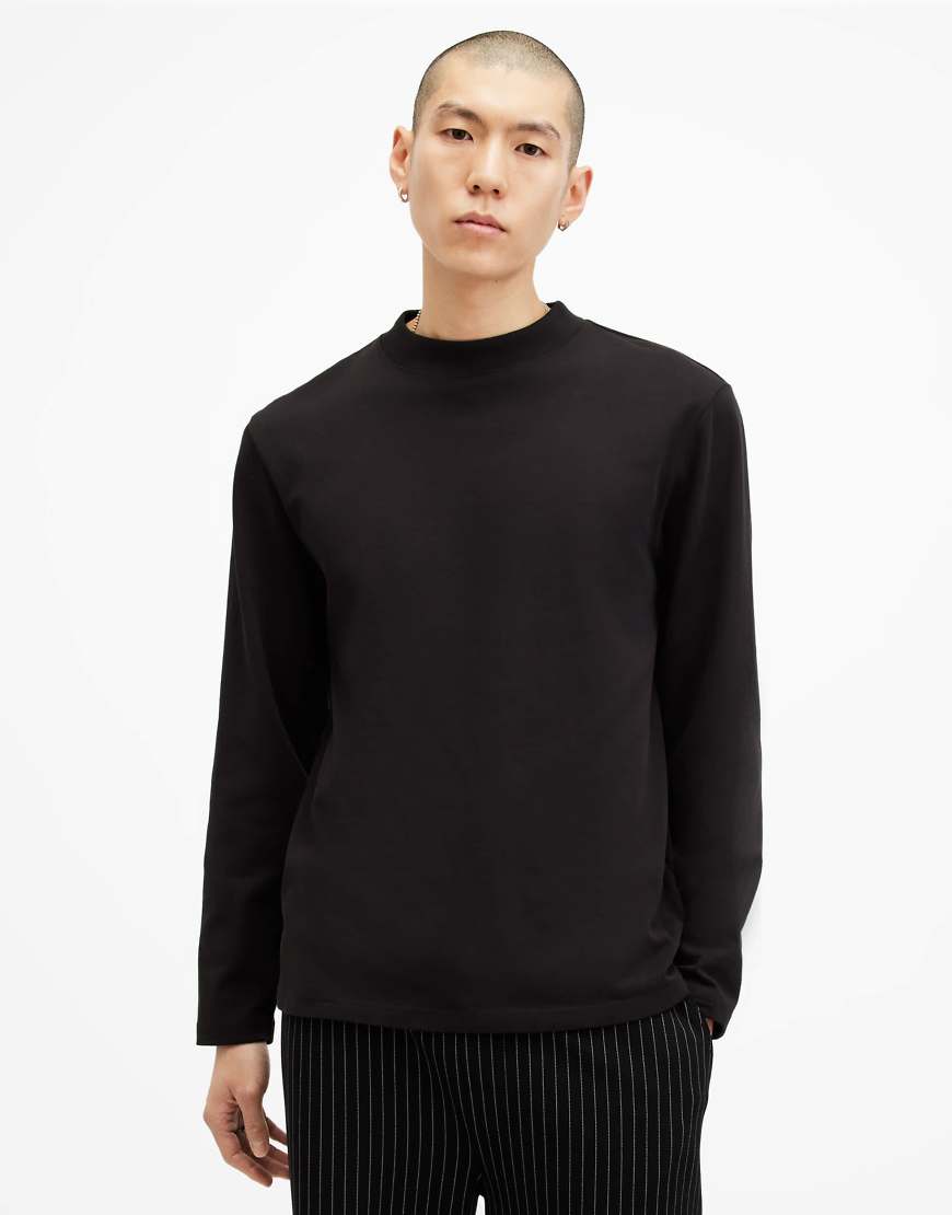 AllSaints - Nero - Langärmliges Shirt in Tiefschwarz mit Rundhalsausschnitt AllSaints - Nero - Langärmliges Shirt in Tiefschwarz mit Rundhalsausschnitt von AllSaints