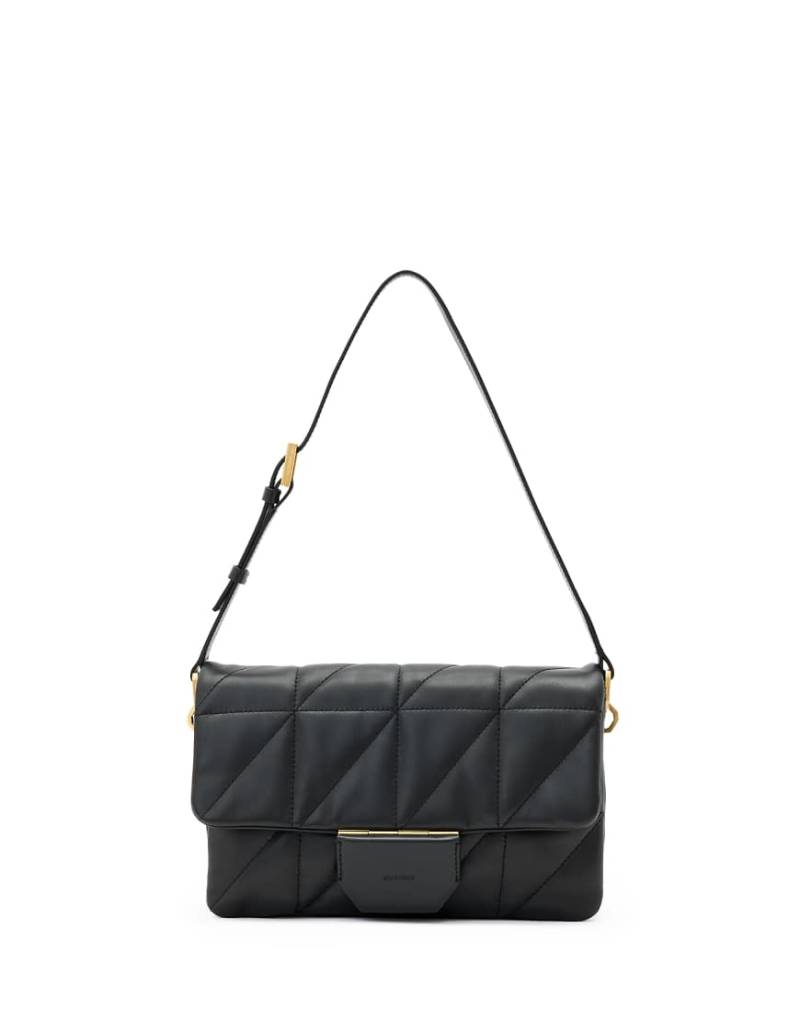 AllSaints - Ondine - Gesteppte Schultertasche in Schwarz von AllSaints