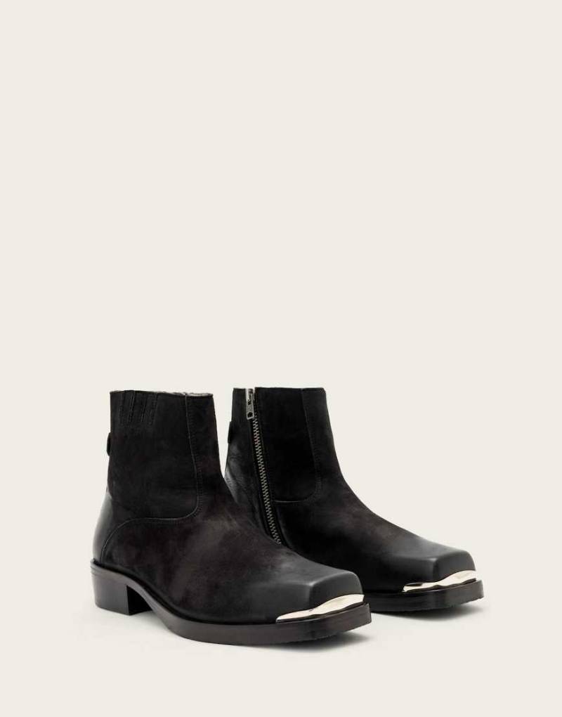 AllSaints - Orla - Stiefel in Schwarz mit Zehenkappe von AllSaints