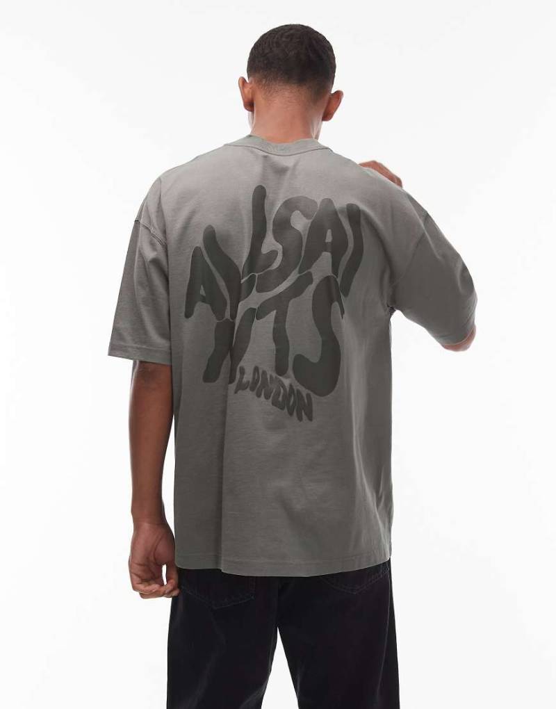 AllSaints - Orlando - T-Shirt in Grün mit Rundhalsausschnitt von AllSaints