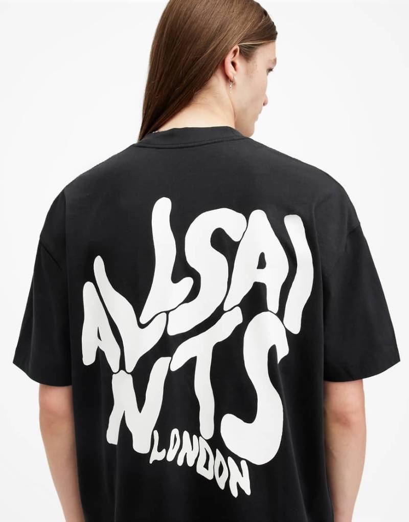 AllSaints - Orlando - T-Shirt in Schwarz mit Rückenprint von AllSaints