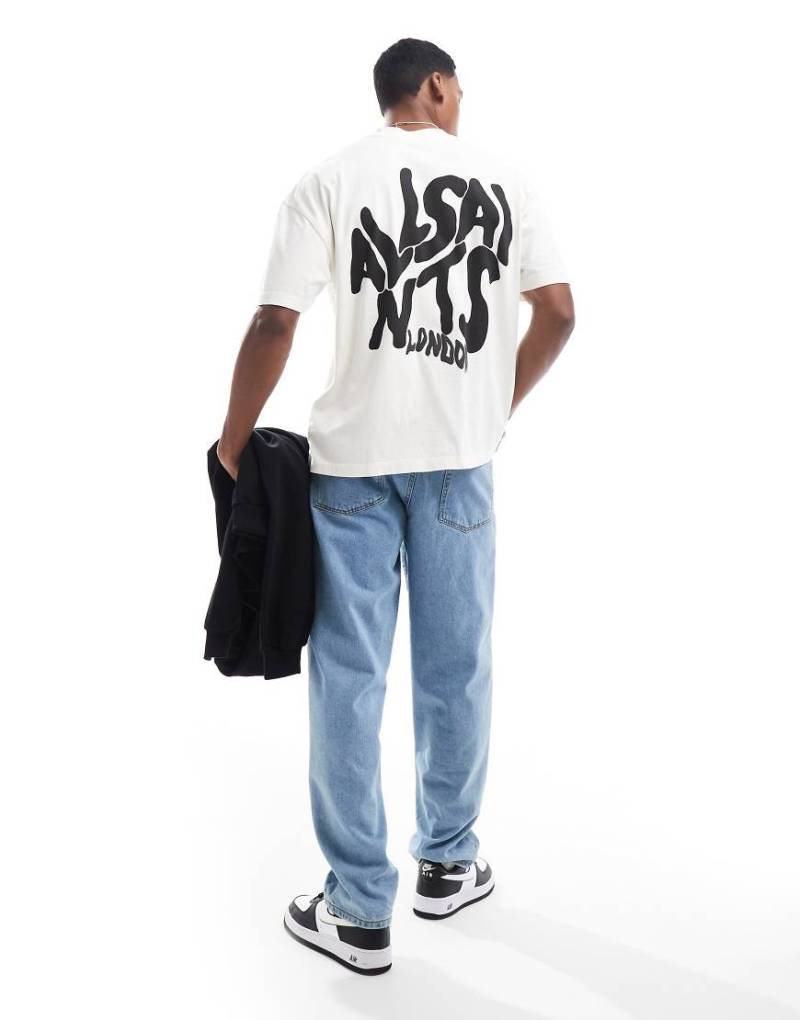 AllSaints - Orlando - T-Shirt in Weiß mit Rückenprint von AllSaints