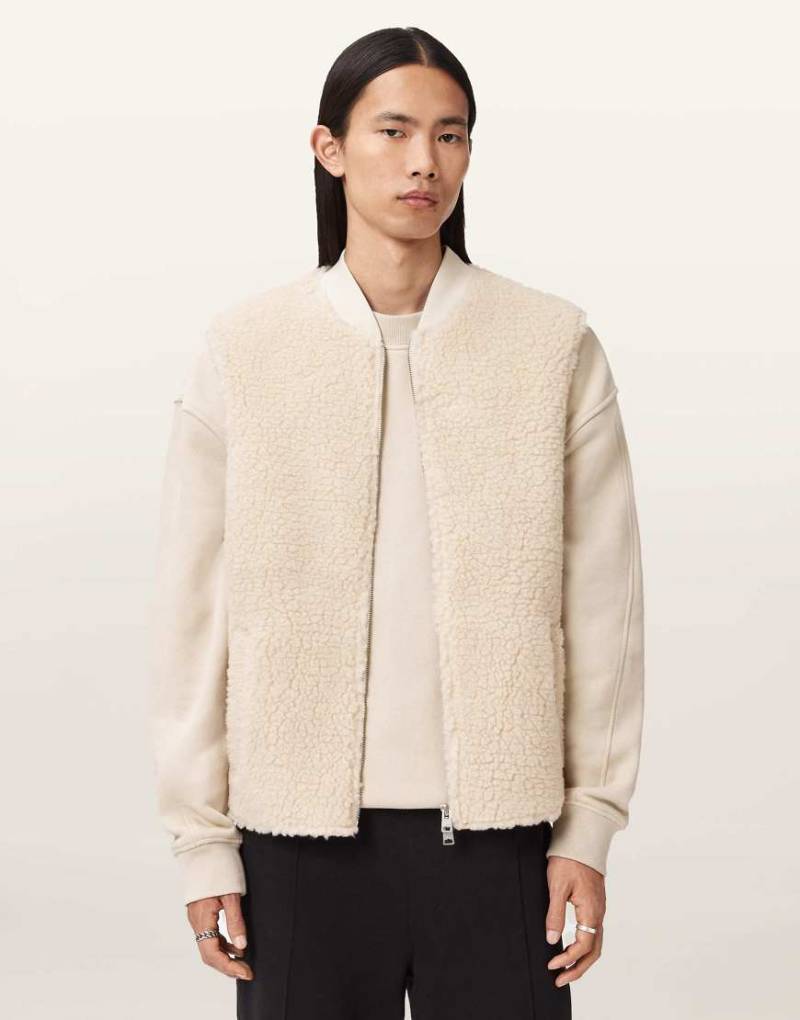 AllSaints - Otis - Weste in Knochenweiß von AllSaints