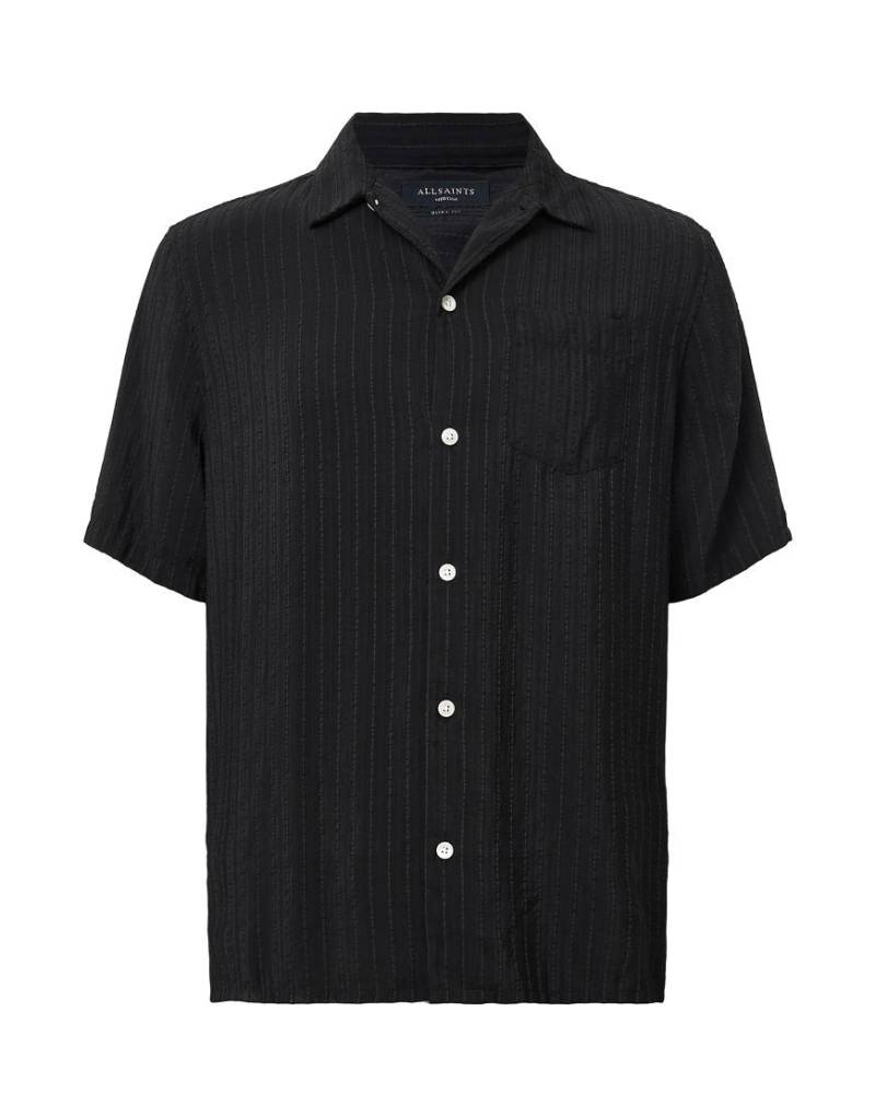 AllSaints - Perry - Kurzärmliges Hemd in Schwarz von AllSaints