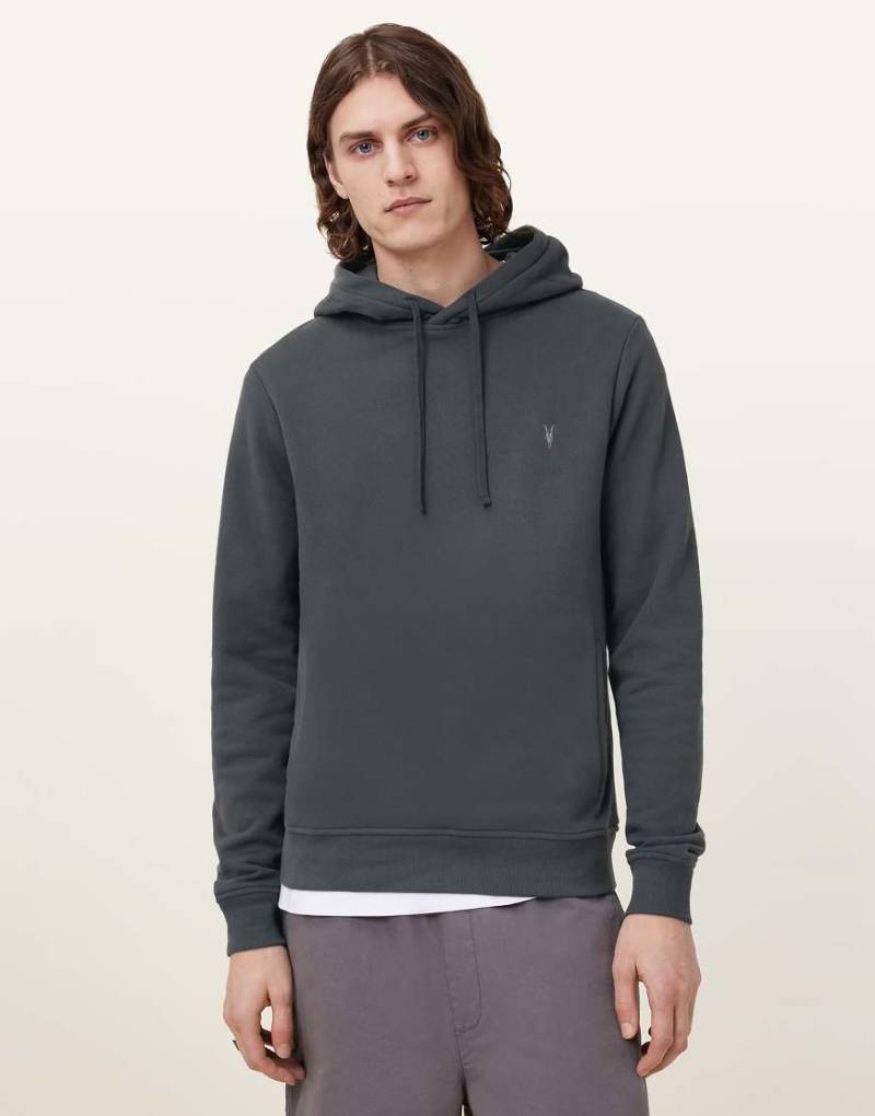 AllSaints - Raven Oth - Kapuzenpullover in Carter-Grau von AllSaints