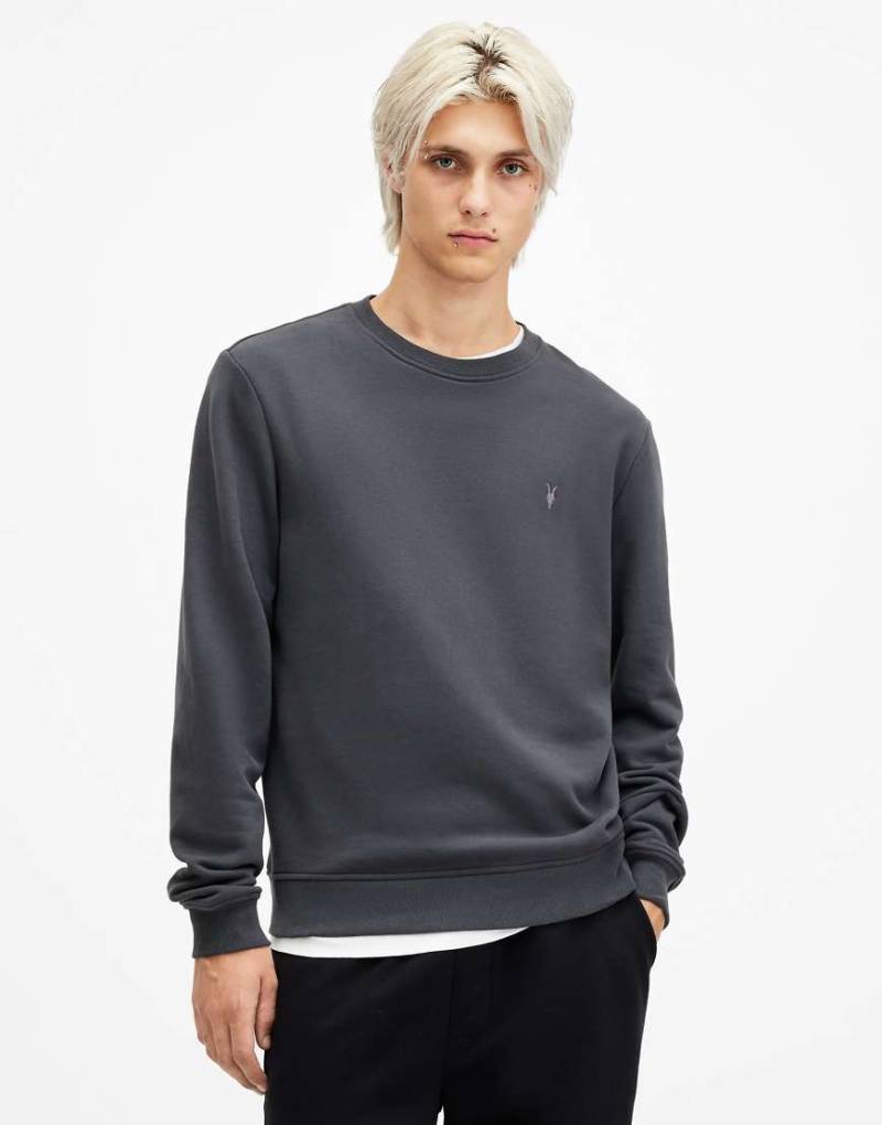 AllSaints - Raven - Sweatshirt in Carter-Grau mit Rundhalsausschnitt von AllSaints