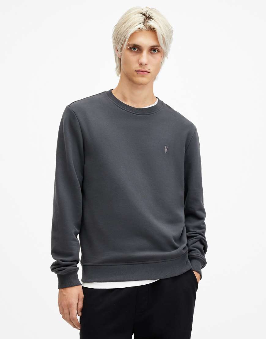 AllSaints - Raven - Sweatshirt in Carter-Grau mit Rundhalsausschnitt von AllSaints