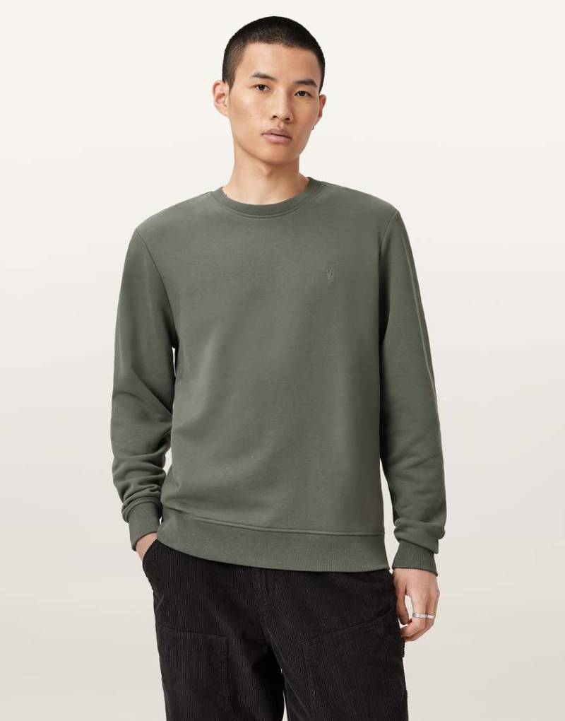 AllSaints - Raven - Sweatshirt in Gastor-Grün mit Rundhalsausschnitt von AllSaints