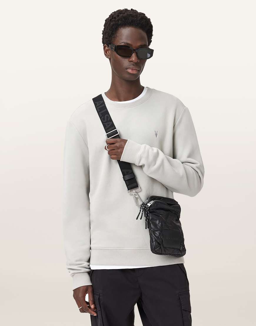 AllSaints - Raven - Sweatshirt in Grau mit Rundhalsausschnitt von AllSaints