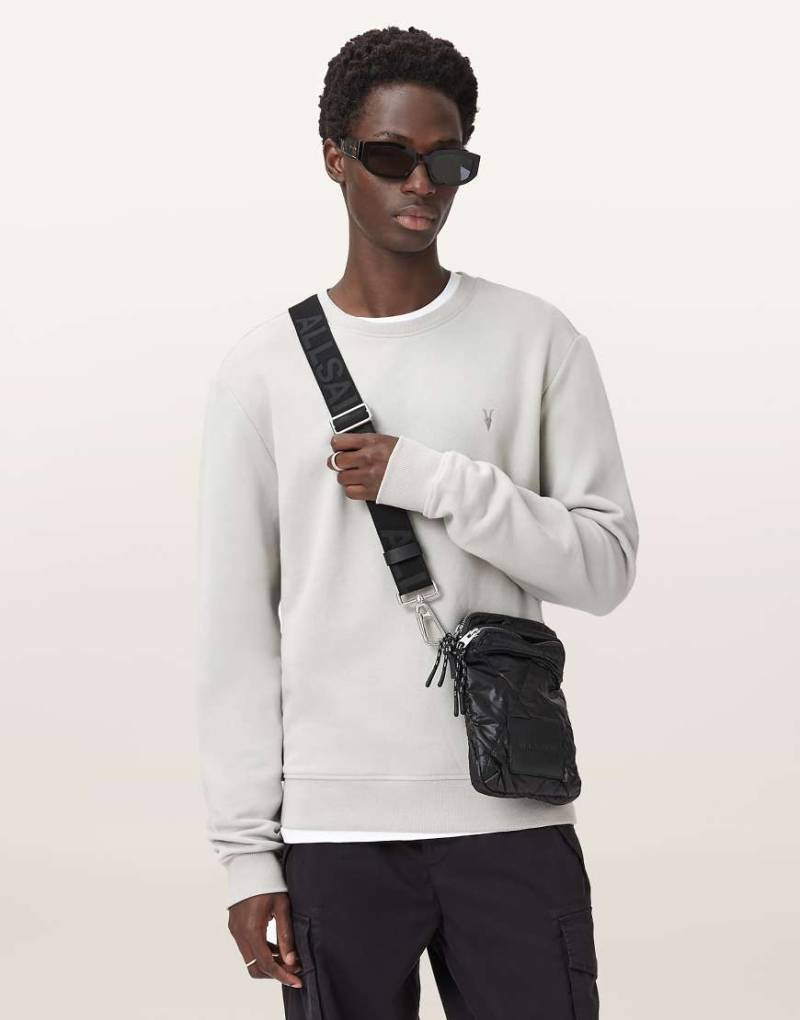 AllSaints - Raven - Sweatshirt in Grau mit Rundhalsausschnitt von AllSaints