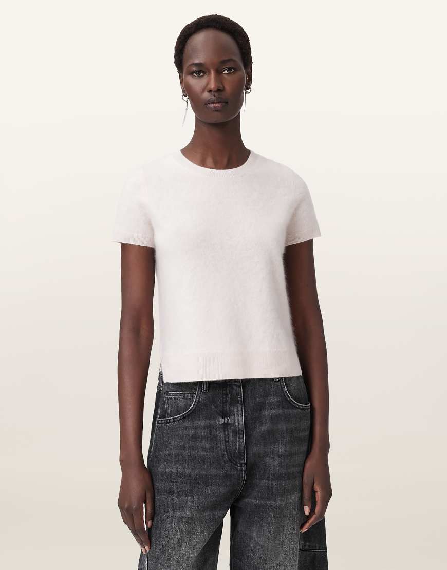 AllSaints - Rebel - T-Shirt in transparentem Rosa von AllSaints