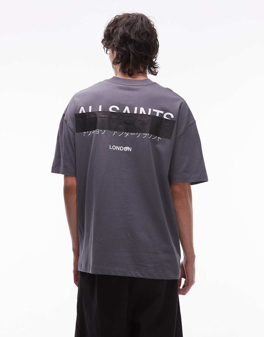 AllSaints - Redact - T-Shirt in Dunkelblau von AllSaints
