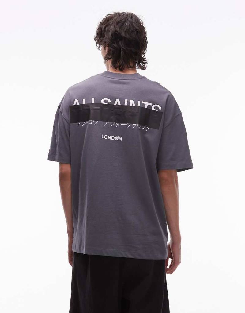 AllSaints - Redact - T-Shirt in Dunkelblau von AllSaints